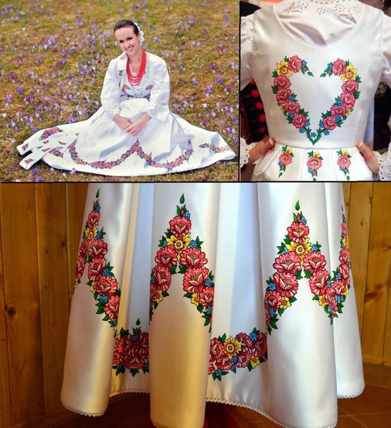 Poland: handpainted weddng dress from the region of Podhale