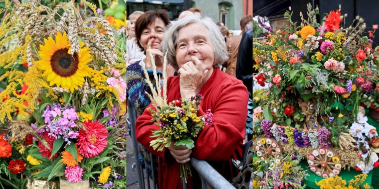 Poland: bouquets prepared for the day of the Divine Mother of Herbs, a competition in Kraków. Photos by Tomasz Korczyński